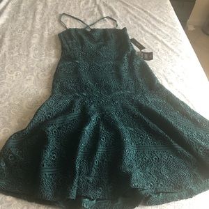 Dark green strappy dress